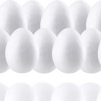 50x Styroporeier 6 cm Eier aus Styropor Plastikeier Ostereier Kunststoff, Kunststoffeier, Plastikeier zum Basteln - Dekoration